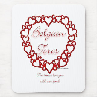 Belgian Terv True Love Mouse Pad