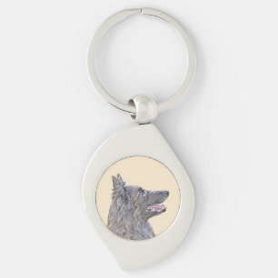 Belgian Tervuren 2 Painting - Original Dog Art Keychain