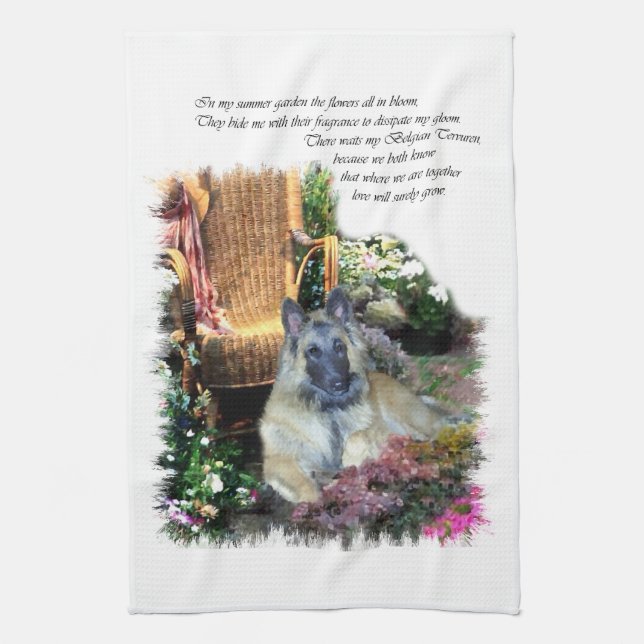Belgian Tervuren Art Gifts Kitchen Towel (Vertical)