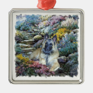 Belgian Tervuren Art Metal Ornament