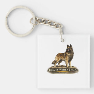 Belgian Tervuren – Beauty With a Brain Keychain