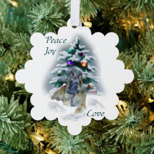 Belgian Tervuren Christmas Gifts Ornament Card
