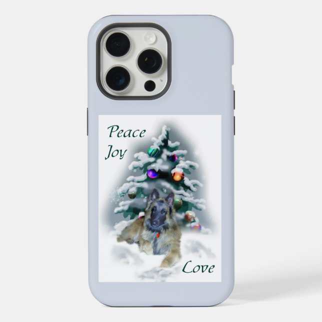 Belgian Tervuren Christmas Holidays iPhone Case (Back)