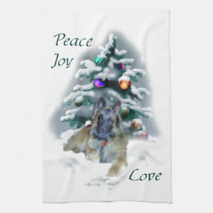 Belgian Tervuren Christmas Kitchen Towel
