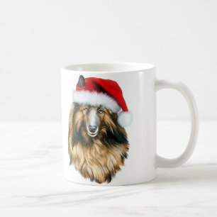 Belgian Tervuren Christmas Santa Coffee Mug