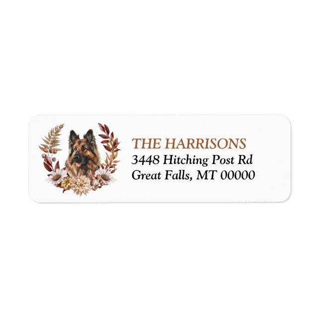 Belgian Tervuren Dog Autumn Wreath (Front)