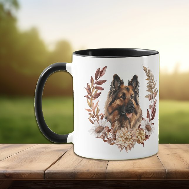 Belgian Tervuren Dog Autumn Wreath Mug (Creator Uploaded)