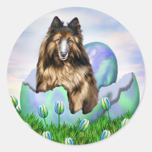 Belgian Tervuren Easter Sticker