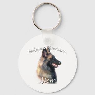 Belgian Tervuren Mom 2 Keychain