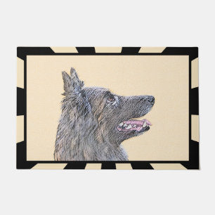 Belgian Tervuren Painting - Cute Original Dog Art Doormat