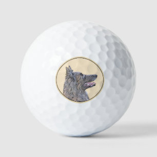 Belgian Tervuren Painting - Cute Original Dog Art Golf Balls