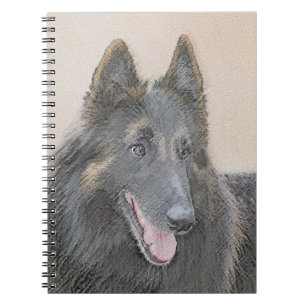 Belgian Tervuren Painting - Cute Original Dog Art Notebook