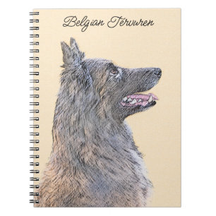 Belgian Tervuren Painting - Cute Original Dog Art Notebook