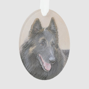 Belgian Tervuren Painting - Cute Original Dog Art Ornament