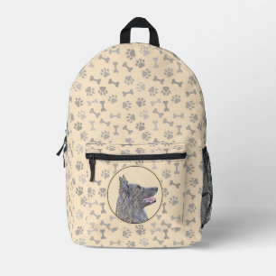 Belgian Tervuren Painting - Cute Original Dog Art Printed Backpack