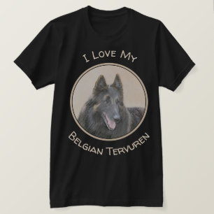Belgian Tervuren Painting - Cute Original Dog Art T-Shirt