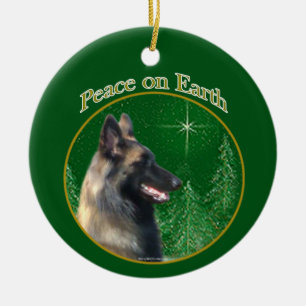 Belgian Tervuren Peace Ceramic Ornament
