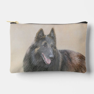 Belgian Tervuren Shepherd Fawn Painting Dog Art Accessory Pouch