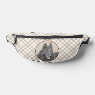 Belgian Tervuren Shepherd Fawn Painting Dog Art Fanny Pack