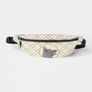 Belgian Tervuren Shepherd Mahogany Painting Art Fanny Pack