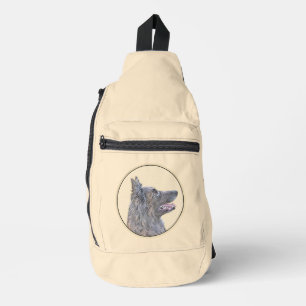 Belgian Tervuren Shepherd Mahogany Painting Art Sling Bag