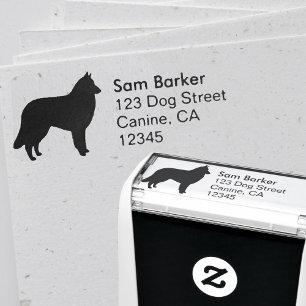 Belgian Tervuren Silhouette Return Address Self-inking Stamp