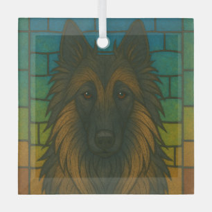 Belgian Tervuren "Stained Glass" Glass Ornament
