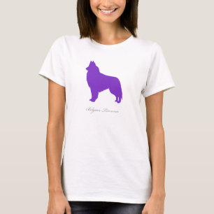Belgian Tervuren T-shirt (purple silhouette)