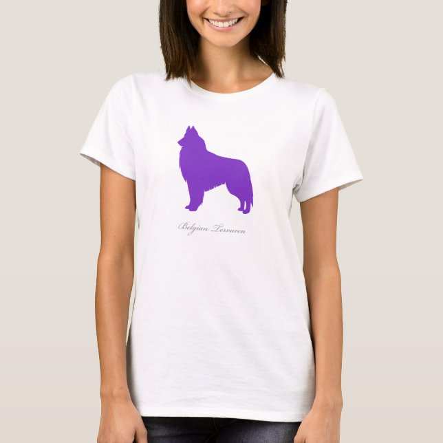 Belgian Tervuren T-shirt (purple silhouette) (Front)