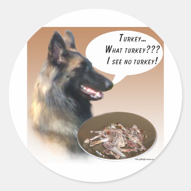 Belgian Tervuren Turkey Classic Round Sticker (Front)
