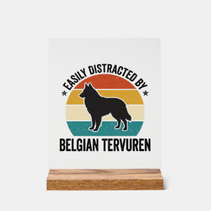 Belgian Tervuren Vintage Dog Lover Shirt Design_1 Acrylic Sign