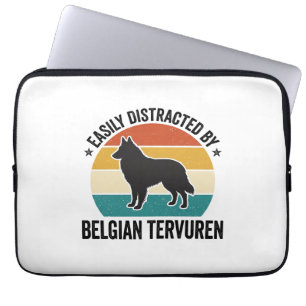 Belgian Tervuren Vintage Dog Lover Shirt Design_1 Laptop Sleeve