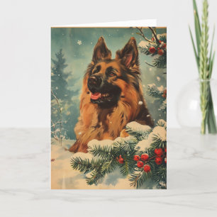 Belgian Tervuren vintage personalized Christmas Holiday Card