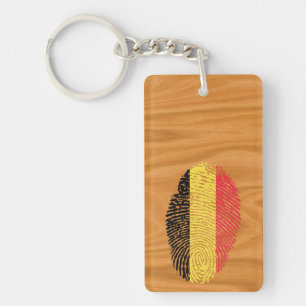 Belgian touch fingerprint flag keychain