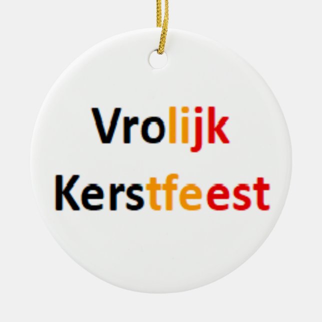 belgian vrolijk kerstfeest Ornament (Front)