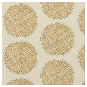 Belgian Waffle Breakfast Food Waffles Foodie Fabric