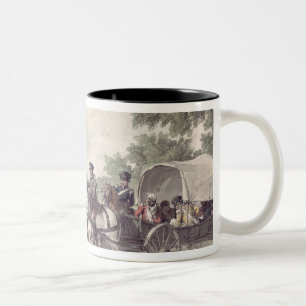 Belgian Wagon conveying Wounded from the Field Two-Tone Coffee Mug