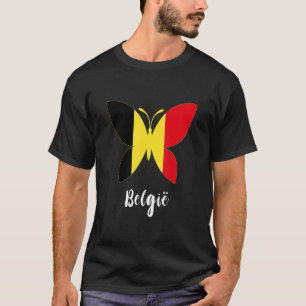 Belgie Butterfly Belgique Belgium Belgium Flag Bel T-Shirt
