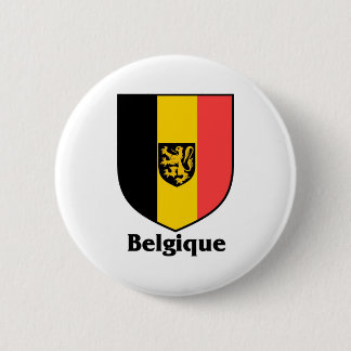 Belgique Crest / Belgium Flag 2 Inch Round Button