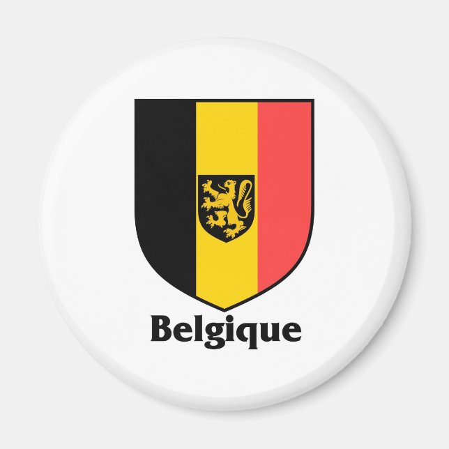 Belgique Crest / Belgium Flag Magnet (Front)