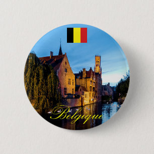 Belgique Medieval Bruges - Pro Photo 2 Inch Round Button