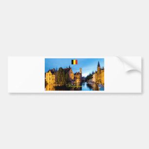 Belgique Medieval Bruges - Pro Photo Bumper Sticker