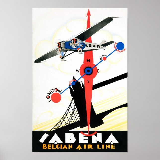 Belgique Poster Vintage voyage restauré (Devant)