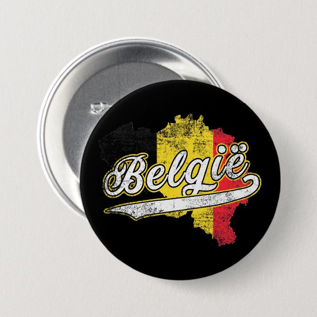 Belgium                                            3 inch round button (Front & Back)