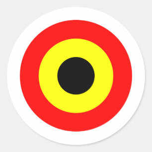 Belgium Air Force Roundel Classic Round Sticker