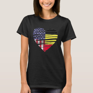 Belgium American Grown Heart USA Patriot Heritage T-Shirt