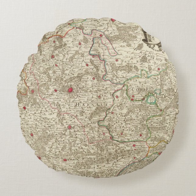 Belgium and Europe Round Pillow (Front)