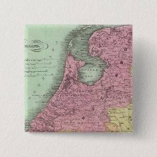 Belgium And Holland 2 Inch Square Button