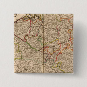 Belgium and Luxembourg 2 Inch Square Button