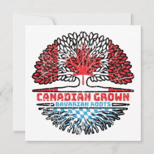 Belgium Belgian Canadian Canada Tree Roots Flag Card